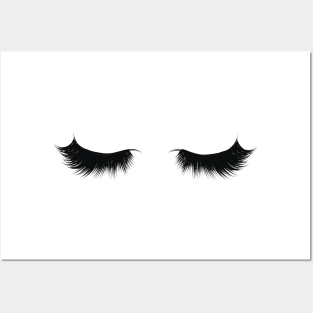 black eyelashes Posters and Art